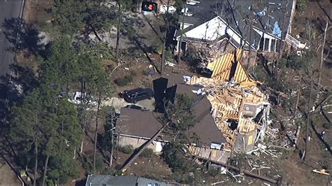Aerial Video Shows Tornado Damage In N Carolina
