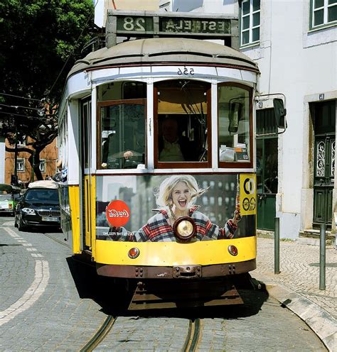 Means Of Transport Tram Lisbon Transport Traffic Passengers