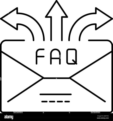 Faq Frequently Asked Questions Line Icon Vector Illustration Stock