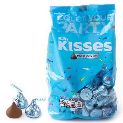 Light Blue Hersheys Kisses 176oz Bag Chocolate Candy Delights