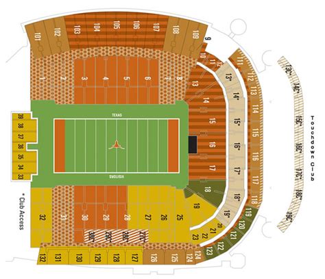 Texas Football Stadium Seating Chart