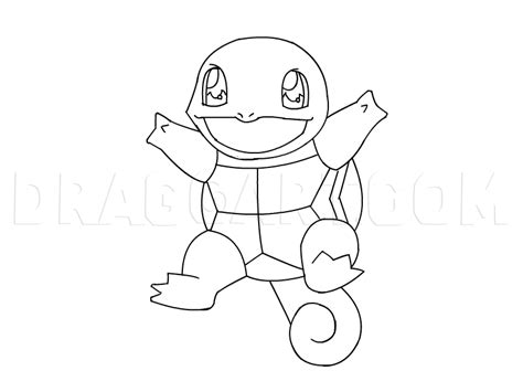 How To Draw Squirtle From Pokemon Step By Step Drawing Guide By