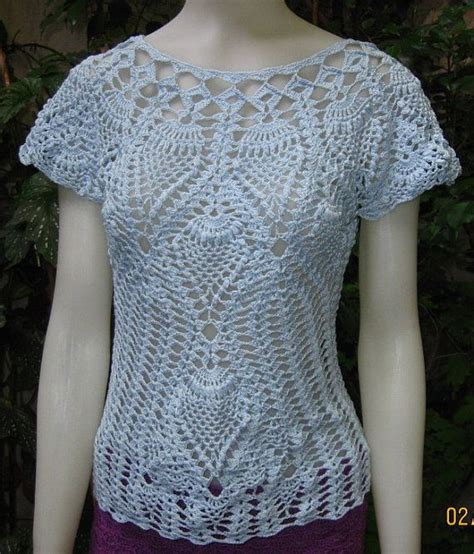Como unir cuadro lluvia de estrellas para diestros. Blusa tejida en crochet con algodon mercerizado por ...