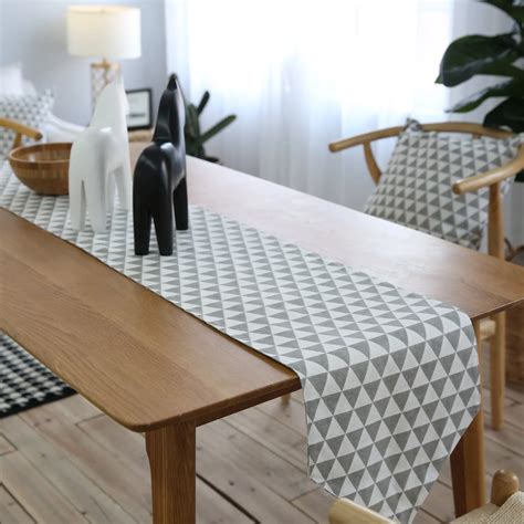 Aliexpress.com : Buy Gray Geometric Design Table Runner for Wedding