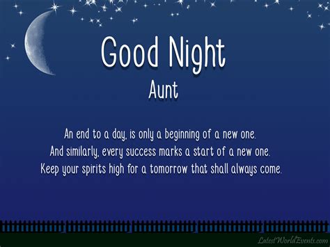 Good Night Aunt Quotes And Sayings Wishes Images
