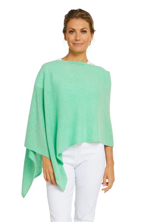 Cashmere Topper In Aloha Green Lisa Kennedy Collections