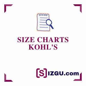Kohl 39 S Size Charts Sizgu Com