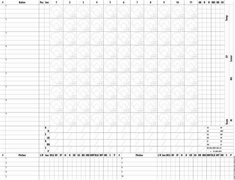 30 Baseball Scoring Sheet Printable Example Document Template