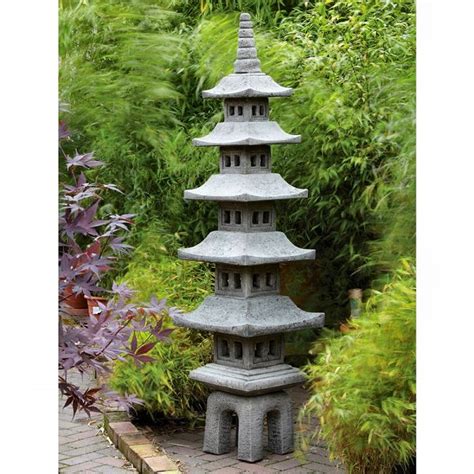 Buy oriental garden lanterns on line. Seven Piece Pagoda Lantern