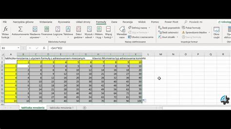 Jak Zrobic Tabliczke Mnozenia W Excelu Margaret Wiegel