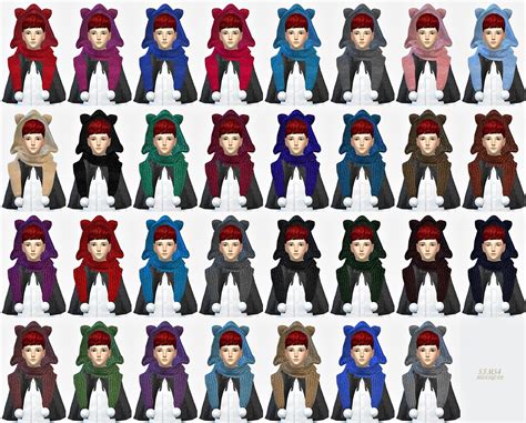 My Sims 4 Blog Scarves For Kids By Sims 4 Marigold