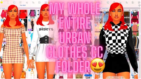 1000 Items My Entire Urban Clothes Cc Folderthe Sims 4 Giveaway At