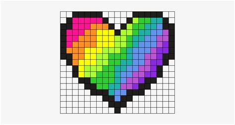 Rainbow Heart Perler Bead Pattern Bead Sprite Rainbow Heart Perler