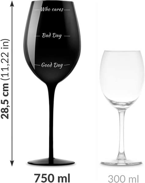 Divinto Giant Wine Glass In Extreme Case Black Large Wine Glass Holds A Full Bottle 750 Ml