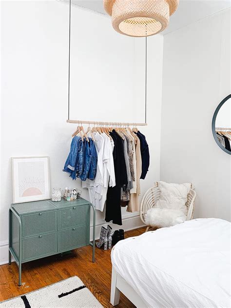 How To Diy A Ceiling Mounted Clothes Rack In 3 Easy Steps Domino