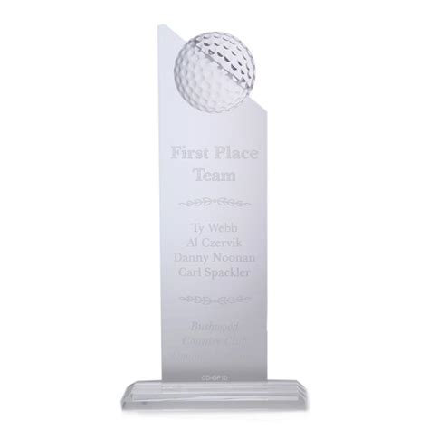 Large Crystal Golf Trophy By Athletic Awards