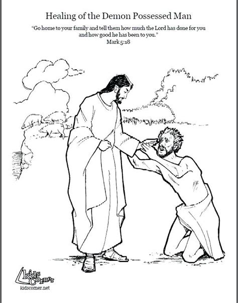 Jesus Heals Lame Man Coloring Page Coloring Pages