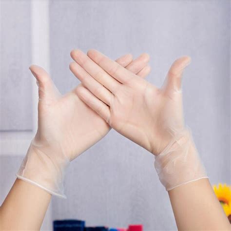 Ambidextrous nitrile gloves for general hygiene, food preparation and medical use. AIHOME 20Pcs/Lot Food Grade Plastic Transparent Disposable ...