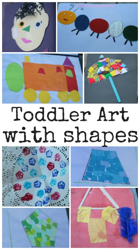Toddler Art With Shapes In The Playroom