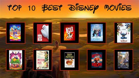 My Top 10 Best Disney Movies By Foxprinceagain On Deviantart