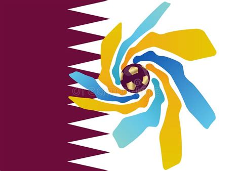 2022 Gold Football Soccer Icon Of Qatar Abstract Banner Logo For Qatar