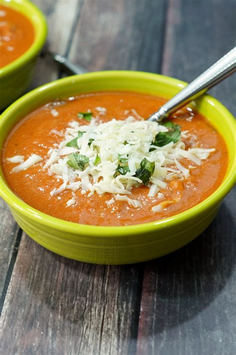 Maybe you would like to learn more about one of these? Lightened Up Creamy Tomato Basil Soup - Old House to New Home