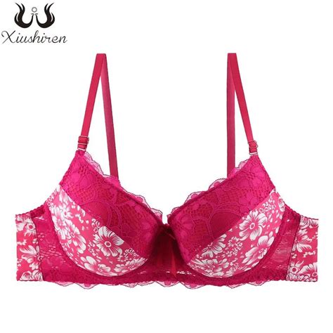 Xiushiren 40 46 Bcd Floral Lace Padded Bra Push Up Bras For Women Adjusted Underwear Women