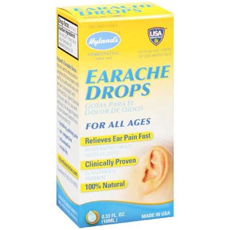 Hylands Earache Drops Natural Relief Of Cold And Flu Earaches White 0