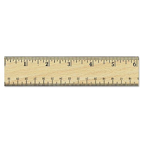 Universal® Flat Wood Ruler With Metal Edge — Unv59021