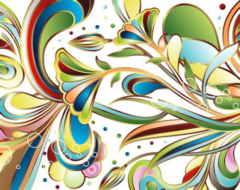 Free Abstract Colored Floral Vector Art Free Vector Graphics All