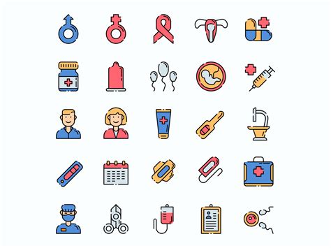 sexual health icon set by unblast on dribbble