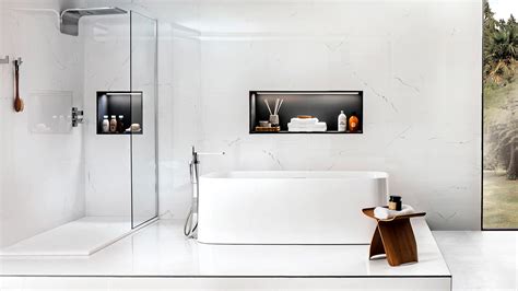 Qui sait que porcelanosa, le géant espagnol spécialiste du revêtement de sol, crée aussi des cuisines et des meubles ? Les 5 meilleures idées réelles des Shower Niche (niches ...