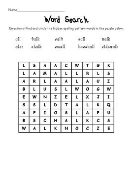Al and All say aw/short O Worksheets (Bossy L) by ...