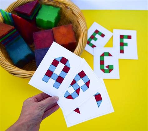 Magna Tiles Uppercase Alphabet Printable Cards
