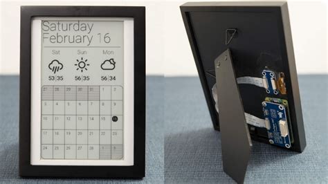 A Diy E Ink Calendar Powered By A Raspberry Pi Zero W Raspberry Pi