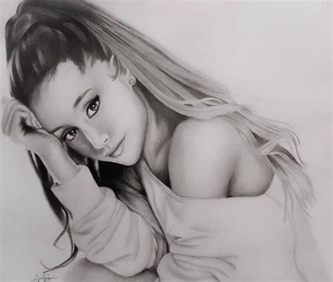 Drawn pencil ariana grande - Pencil and in color drawn ...