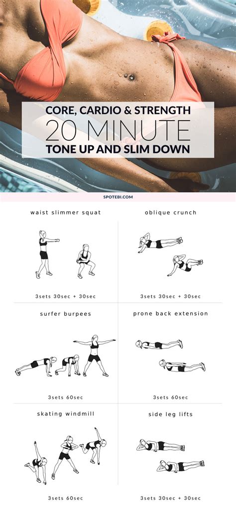 20 Minute Workout Core Cardio And Strength