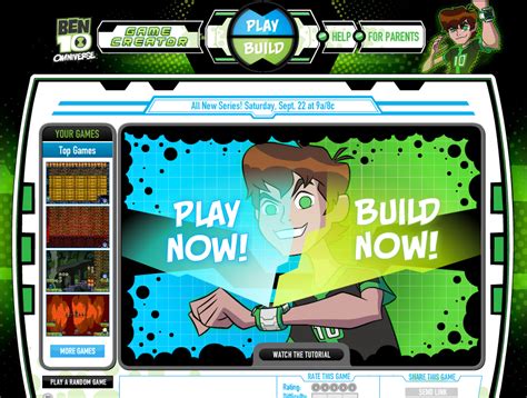 Play Ben 10 Omniverse Game Creator Games