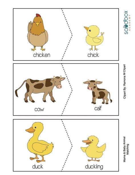 Baby Animal Matching Game Preschool