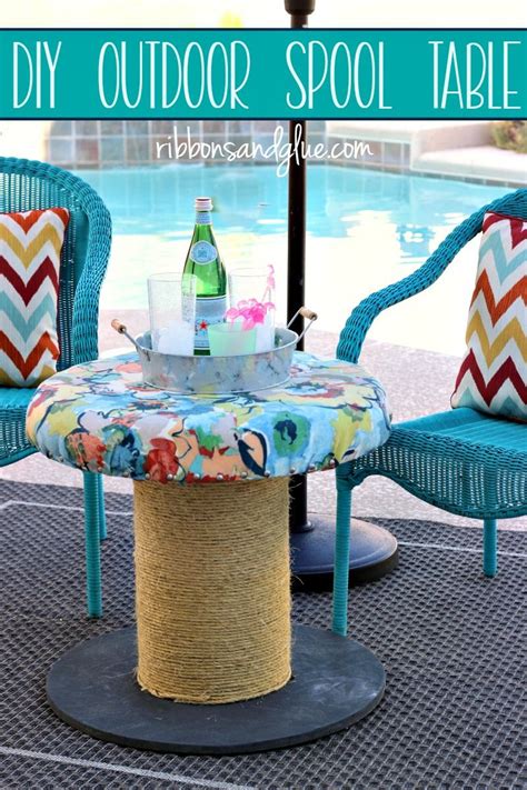 Has three little cracks on the wood, but does not look bad. DIY Outdoor Spool Table | Wooden crafts diy, Spool tables ...