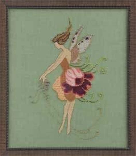 A pretty fairy in a blue trailing dress just like her namesake flowers from the pixie blossom collection. Harmony by Nora Corbett - Cross Stitch Kits & Patterns