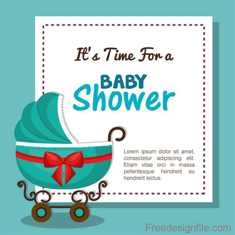 تامر حسني ولا يوم من ايامه. Downloadable Baby Shower Card : Free Vector Baby Shower ...