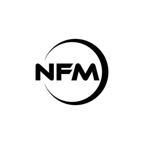 Nfm Letra Logo Diseño En Ilustración Vector Logo Caligrafía Diseños