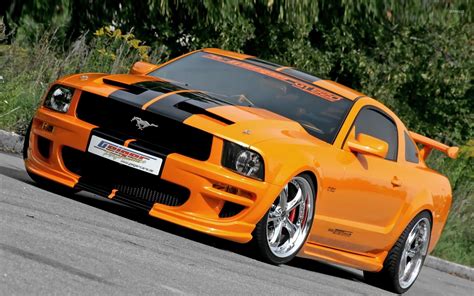 Orange With Black Stripes Geiger Performance Ford Mustang Gt520