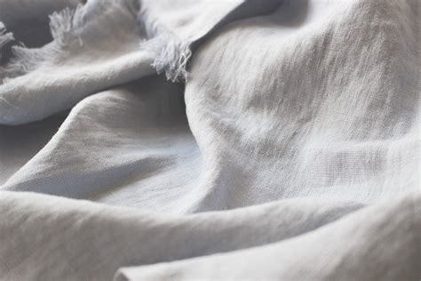 Bluish Grey Softened Linen Throw Linen Throw Blanket Light Etsy