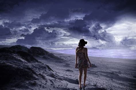 Alone Woman Beach · Free Photo On Pixabay