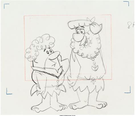 the flintstones in the dough fred flintstone and barney rubble animation layout drawing hanna