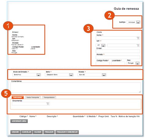 Saphetydoc Criar Documento Guia De Remessa