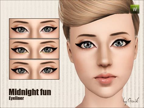 The Sims Resource Midnight Fun Eyeliner