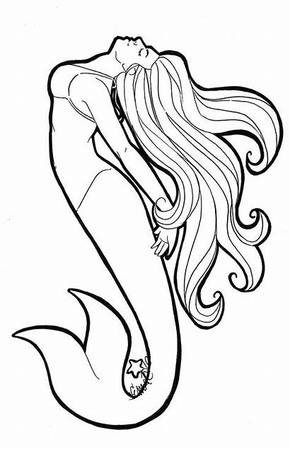Mermaid Outline Tail Clipart Clipground